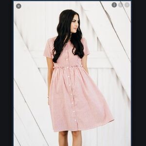 Rachel Parcell Pink Striped Dress